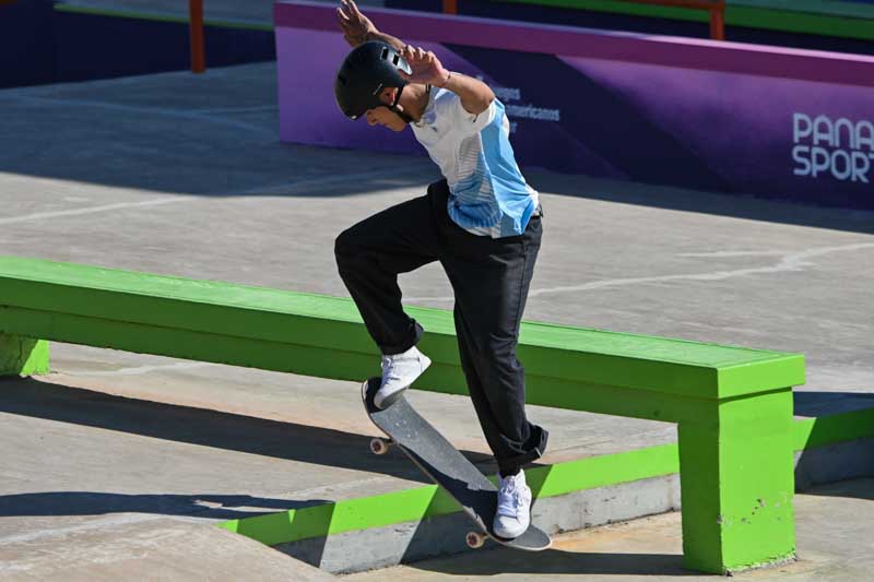 En la prueba masculina Lorenzo Campos Ormazábal quedó sexto con 118.28 puntos. El podio estuvo compuesto por el brasileño Felipe Mota (oro), el estadounidense Lazer Crawford (plata) y el brasileño Matheus de Almeida (bronce).