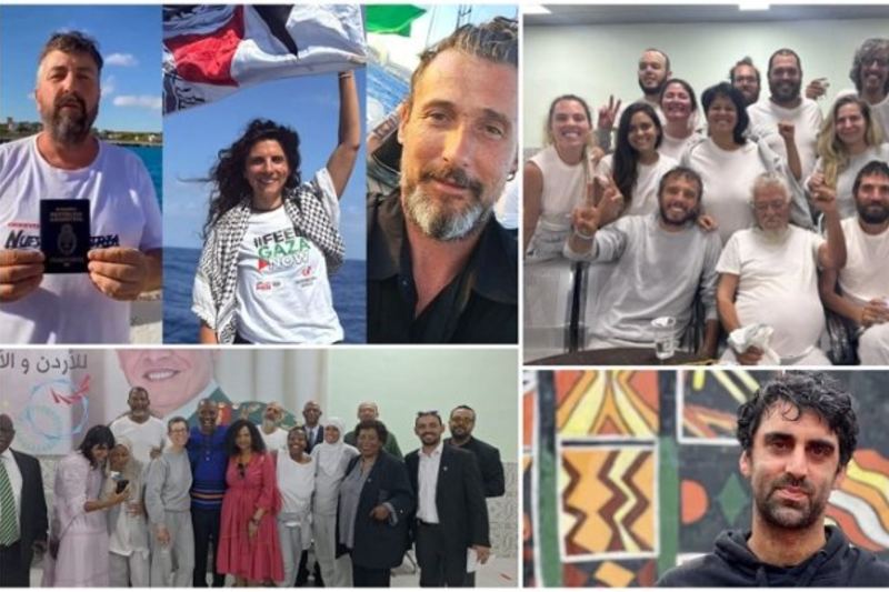 El gobierno israelí -mientras tanto- se vio forzado a liberar a 131 integrantes de la flotilla Global Sumud, que mantenía detenidos luego de la ilegal intercepción que hizo la semana pasada. Los liberados viajaban bajo las banderas de Argelia, Argentina, Australia, Bahréin, Brasil, Colombia, Estados Unidos, Libia, Japón, Kuwait, México, Nueva Zelanda, Omán, Pakistán, Reino Unido, República Checa, Serbia, Sudáfrica, Suiza, Túnez, Turquía y Uruguay.