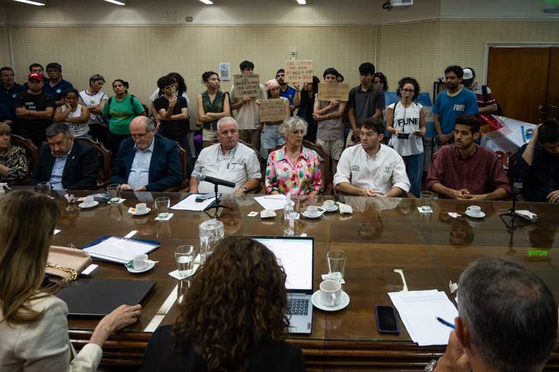 En una asamblea pública se decidió participar en la reunión del Consejo Superior de la UNNE, para exigir el tratamiento de un expediente que propone declarar personas no gratas a los legisladores nacionales de Corrientes (Almirón, Brambilla y Tournier), Chaco (García y Quiroz) y Formosa (Carbajal) que votaron en contra del veto. A sugerencia de los estudiantes se solicitó que el tema se trate de inmediato, pero los decanos propusieron debatirlo primero en los consejos de cada facultad, moción que fue aceptada.