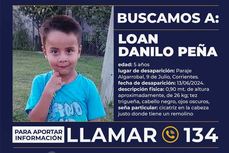  Loan-Alerta sofia-Loan Danilo-Perdido-Busqueda-Corrientes-Alerta