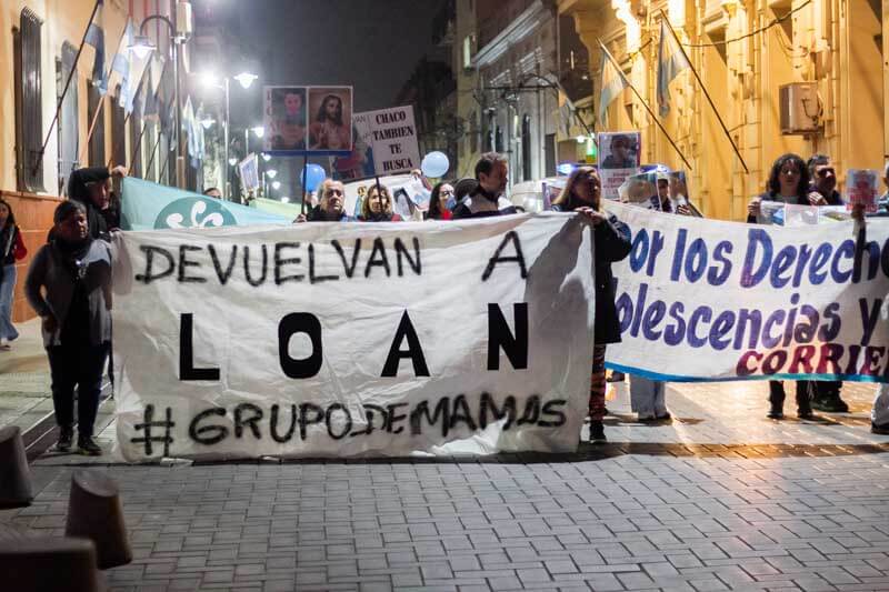 marcha-manifestacion-desaparion-niño-Loan Peña-3 meses-reclamo