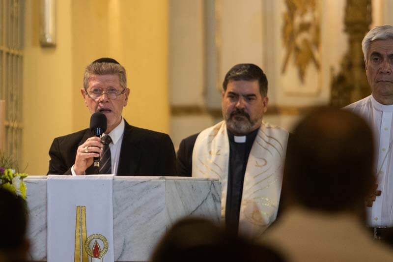 Hicieron uso de la palabra el pastor Sergio Díaz, el guía espiritual Marcelo Wajcer y el arzobispo Andrés Stanovnik.