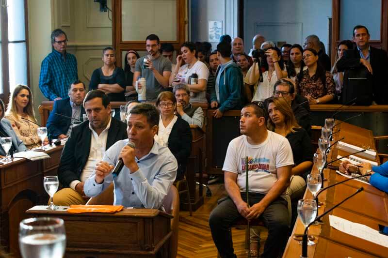 La audiencia, que tuvo lugar desde las 8 de la mañana, precede a la segunda lectura y aprobación de la ordenanza que habilitaría el incremento en la tarifa del boleto.