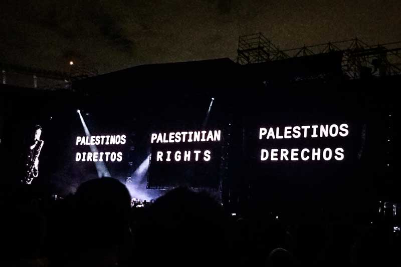 El show, cargado de mensajes políticos, abordó temas como derechos humanos y resistencia contra el fascismo. El cofundador de la legendaria banda Pink Floyd agotó las entradas para sus dos presentaciones en River.