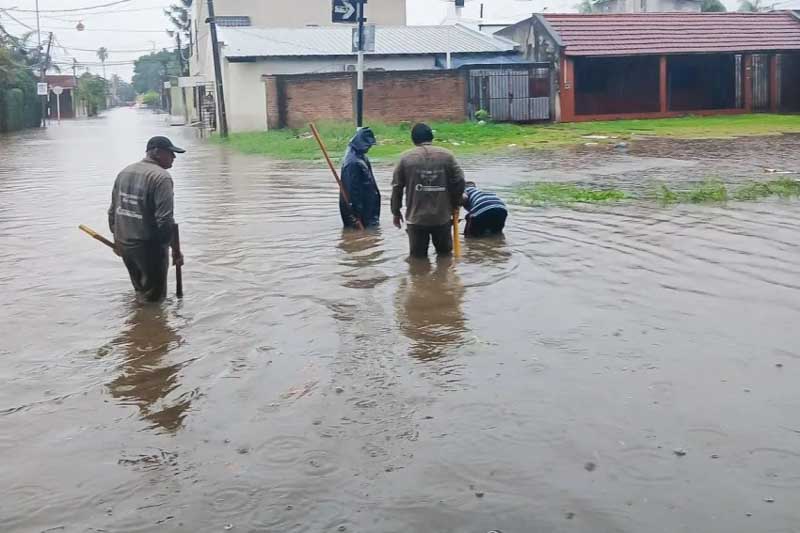 inundaciones -  tormenta  -  lluvias  -  calles abnegadas